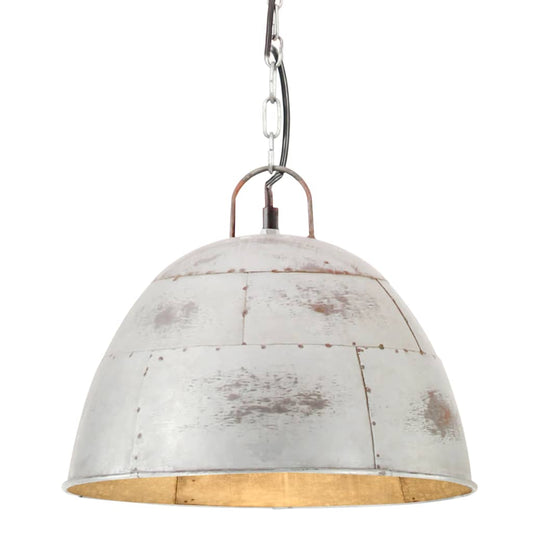 vidaXL Industrial Vintage Hanging Lamp 25 W Silver Round 31 cm E27