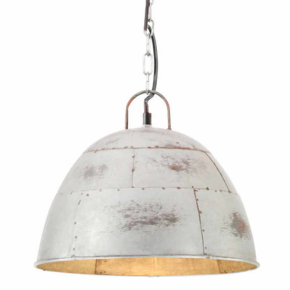 vidaXL Industrial Vintage Hanging Lamp 25 W Silver Round 31 cm E27