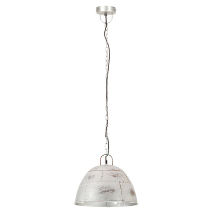 vidaXL Industrial Vintage Hanging Lamp 25 W Silver Round 31 cm E27