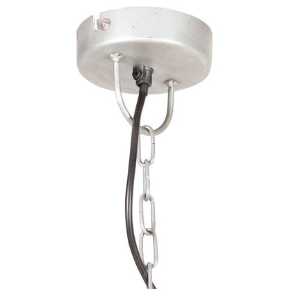 vidaXL Industrial Vintage Hanging Lamp 25 W Silver Round 31 cm E27