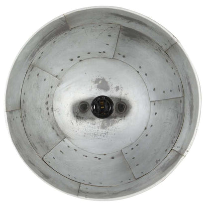 vidaXL Industrial Vintage Hanging Lamp 25 W Silver Round 31 cm E27