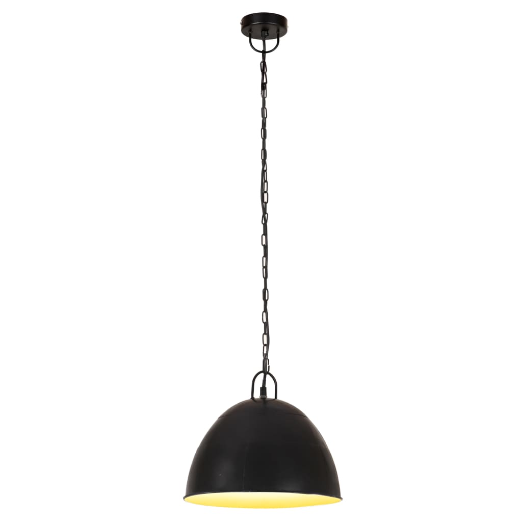 vidaXL Hanging Lamp | Black | Iron | 31 cm diameter | Hanging Light | Round