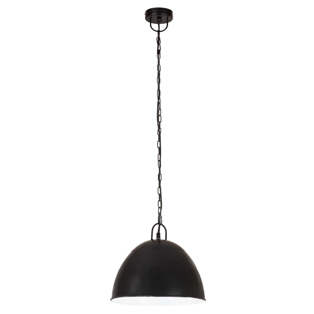 vidaXL Hanging Lamp | Black | Iron | 31 cm diameter | Hanging Light | Round