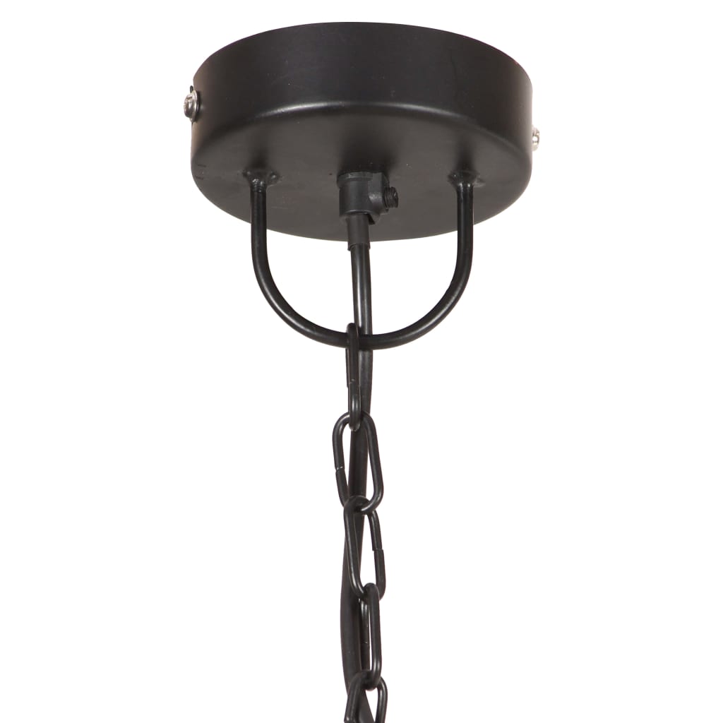 vidaXL Hanging Lamp | Black | Iron | 31 cm diameter | Hanging Light | Round