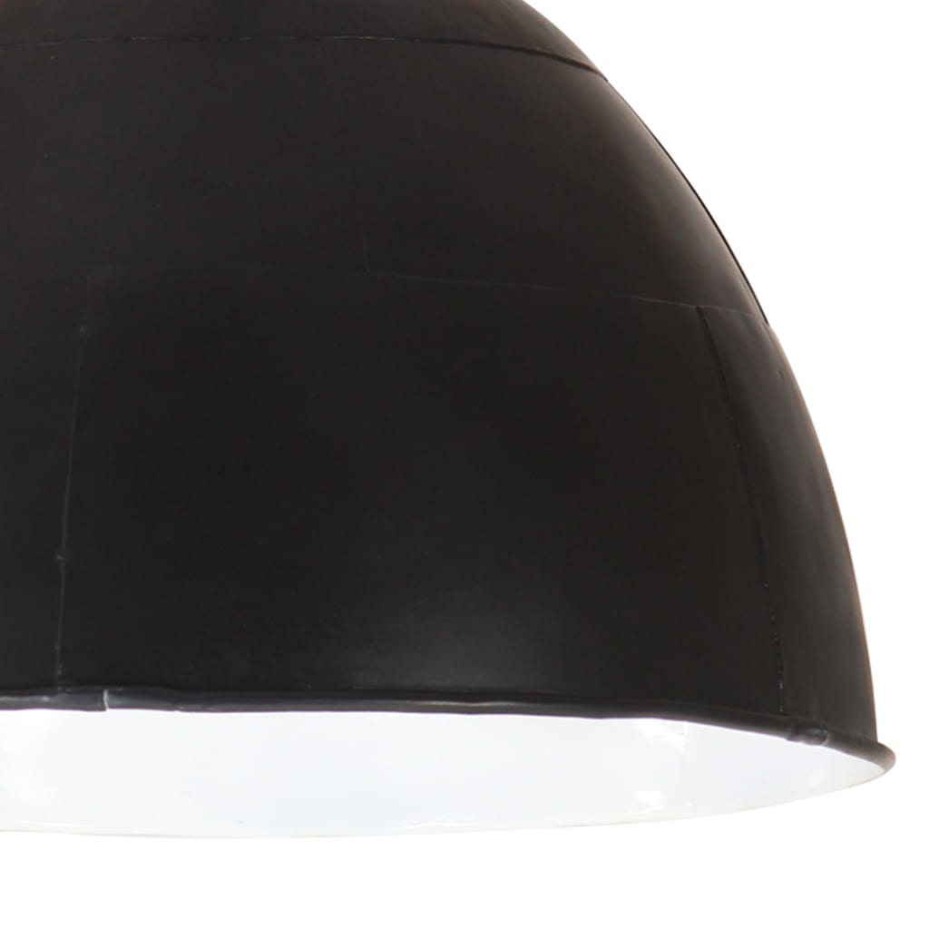 vidaXL Hanging Lamp | Black | Iron | 31 cm diameter | Hanging Light | Round