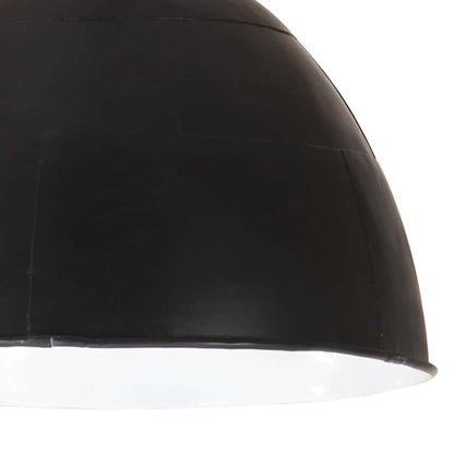 vidaXL Industrial Vintage Hanging Lamp 25 W Black Round 31 cm E27