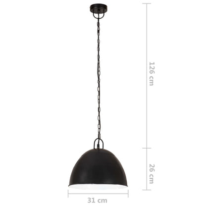 vidaXL Hanging Lamp | Black | Iron | 31 cm diameter | Hanging Light | Round