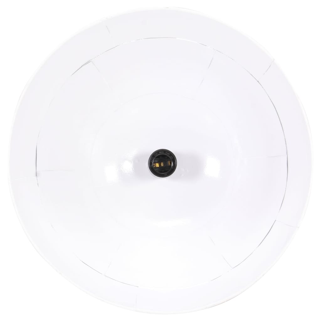 vidaXL Industrial Vintage Hanging Lamp 25 W White Round 31 cm E27