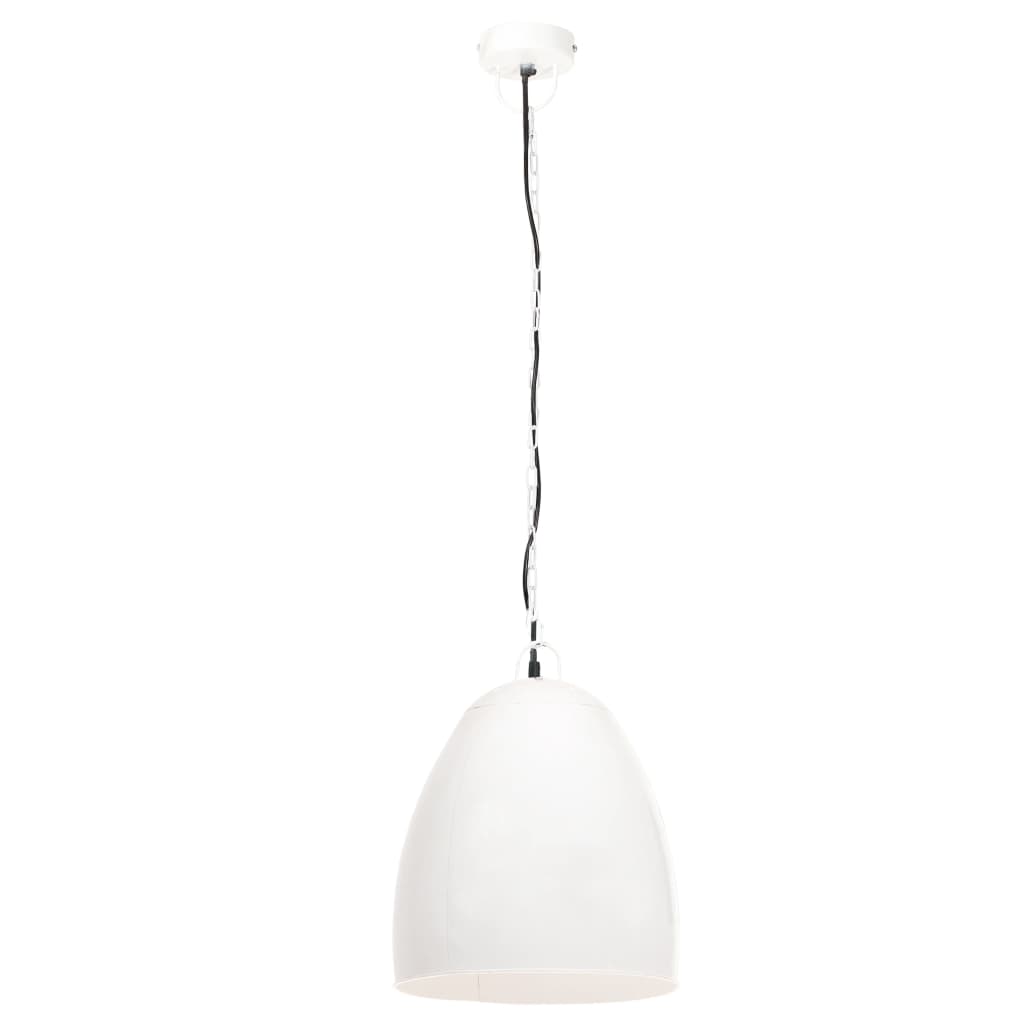 vidaXL Hanging Lamp | White | Iron with white coating | Medium | Industrial