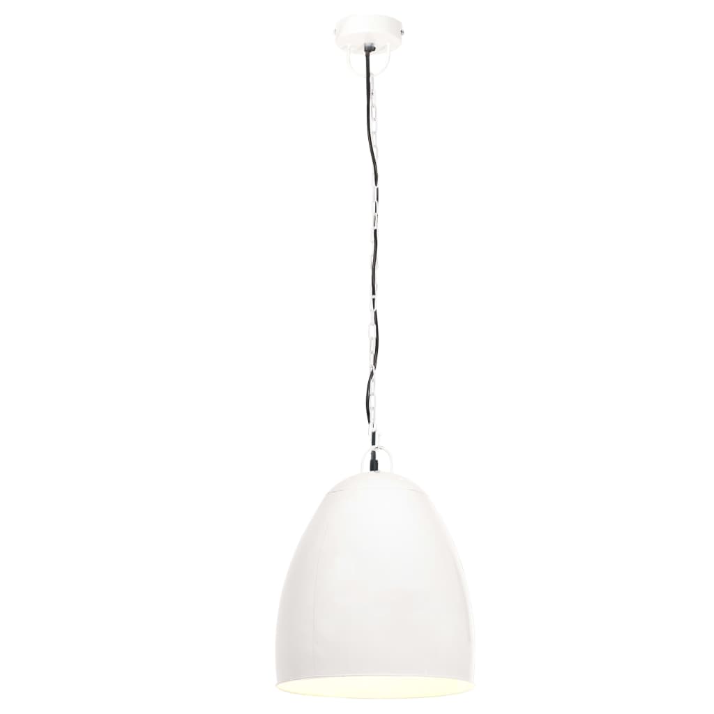 vidaXL Hanging Lamp | White | Iron with white coating | Medium | Industrial