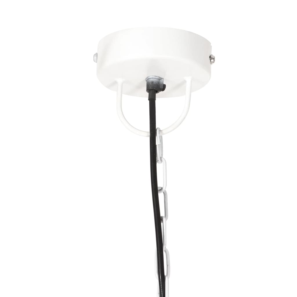 vidaXL Hanging Lamp | White | Iron with white coating | Medium | Industrial
