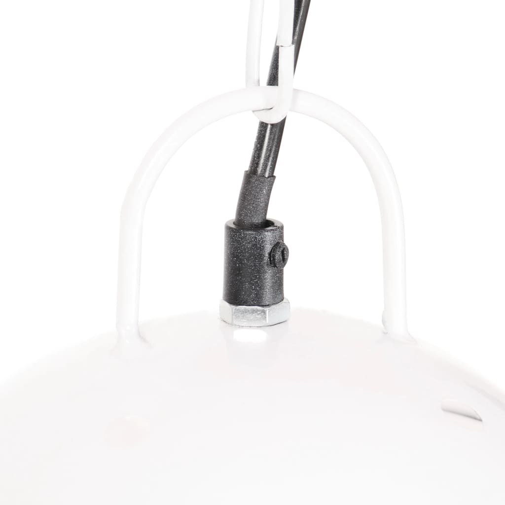 vidaXL Hanging Lamp | White | Iron with white coating | Medium | Industrial