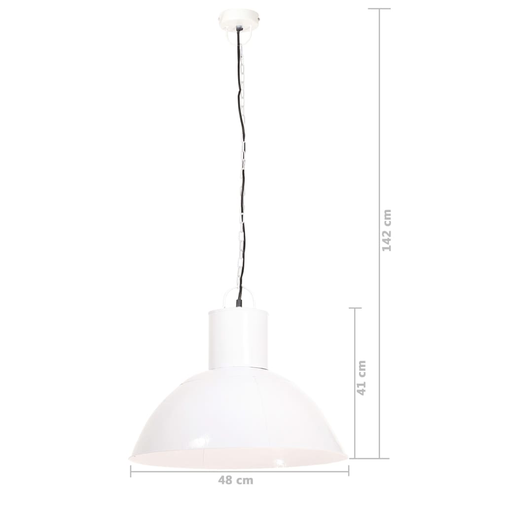 vidaXL Hanging Lamp 25 W White Round 48 cm E27