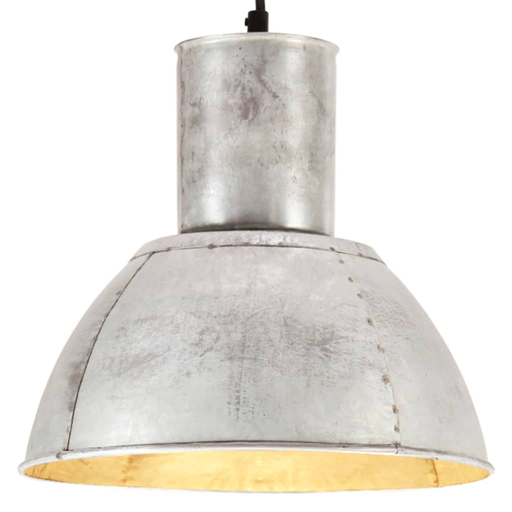 vidaXL Hanging Lamp | Silver | Iron with silver coating | Medium | Industrial