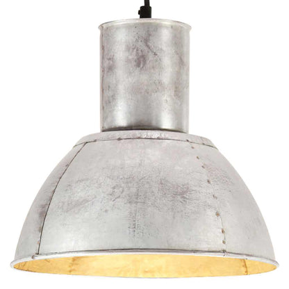vidaXL Hanging Lamp 25 W Silver Round 28.5 cm E27