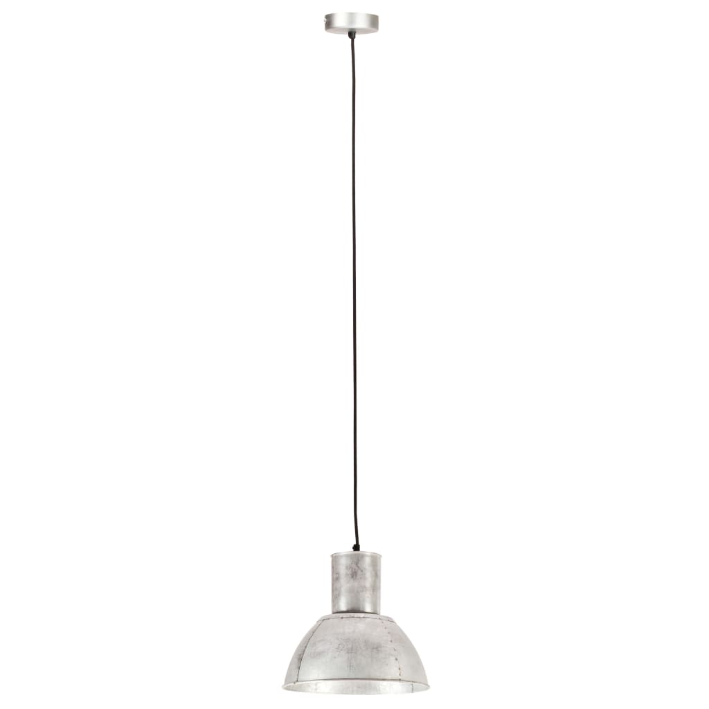 vidaXL Hanging Lamp | Silver | Iron with silver coating | Medium | Industrial
