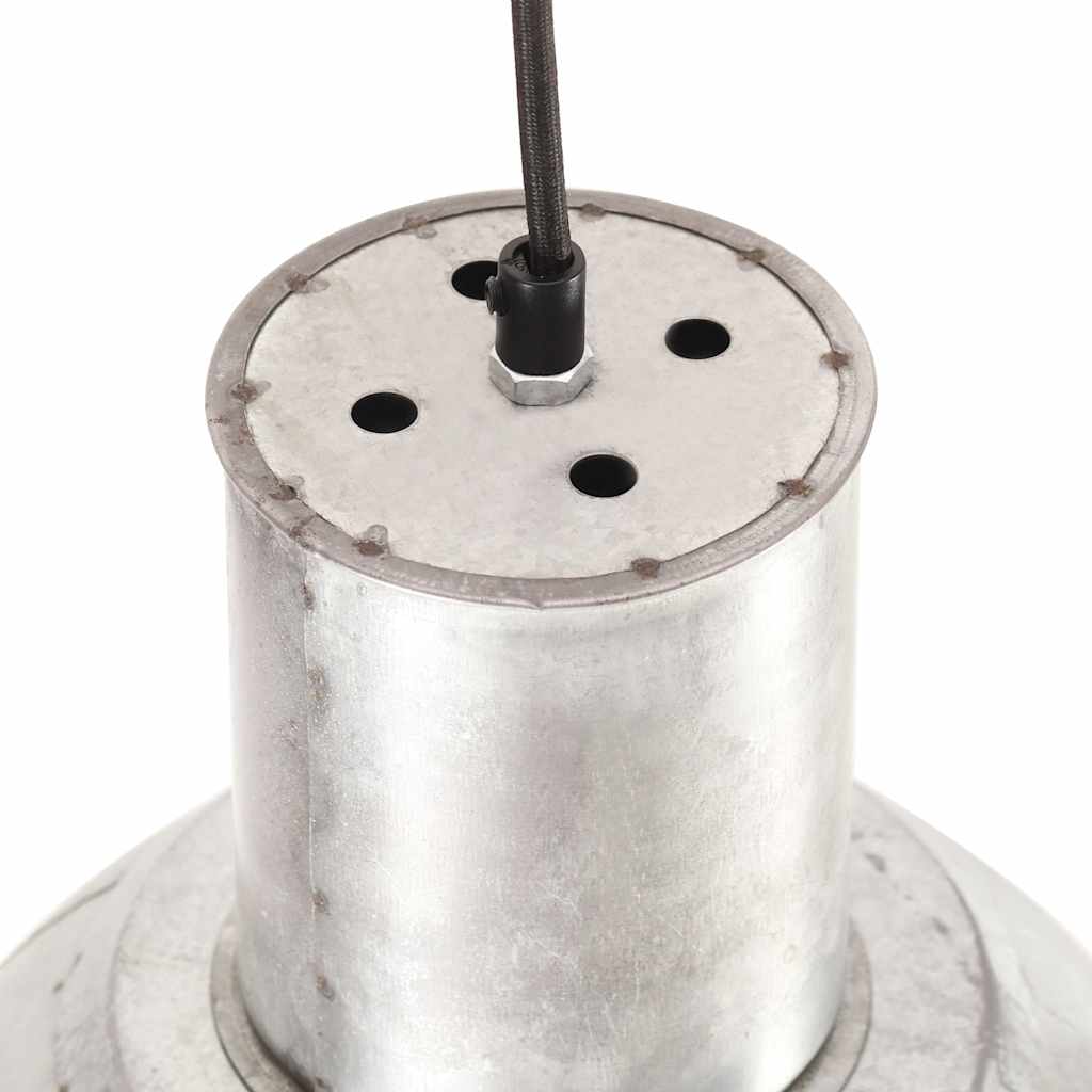 vidaXL Hanging Lamp 25 W Silver Round 28.5 cm E27