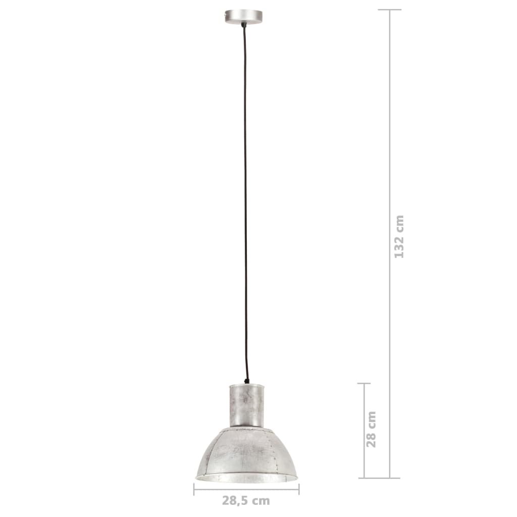 vidaXL Hanging Lamp | Silver | Iron with silver coating | Medium | Industrial