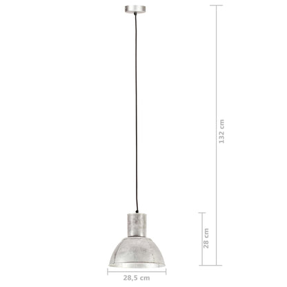 vidaXL Hanging Lamp | Silver | Iron with silver coating | Medium | Industrial