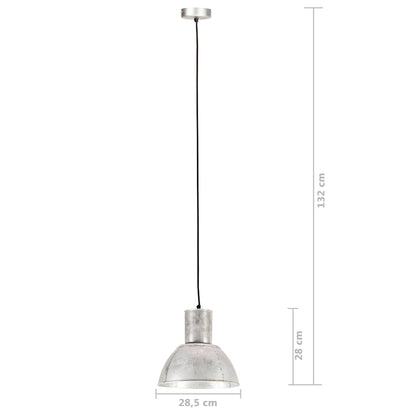 vidaXL Hanging Lamp 25 W Silver Round 28.5 cm E27