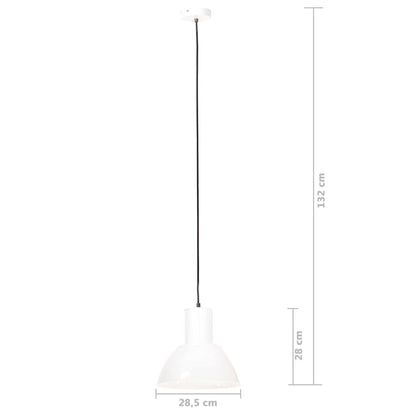vidaXL Hanging Lamp 25 W White Round 28.5 cm E27