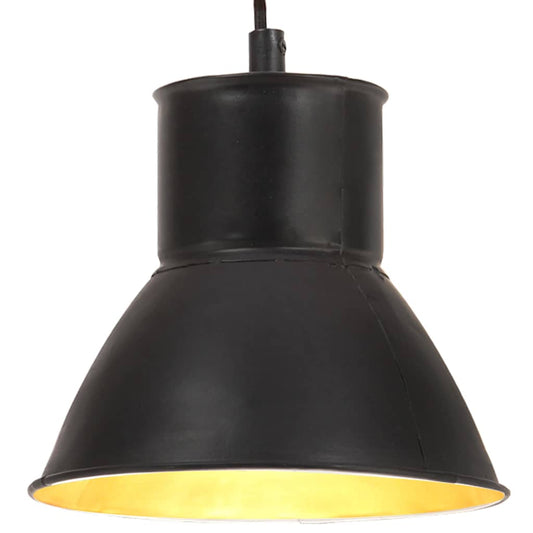 320573 vidaXL Hanging Lamp 25 W Black Round 17 cm E27