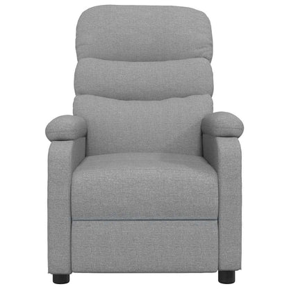 vidaXL Massage Chair Light Grey Fabric