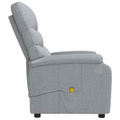 vidaXL Massage Chair Light Grey Fabric