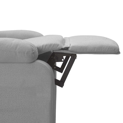 vidaXL Massage Chair Light Grey Fabric