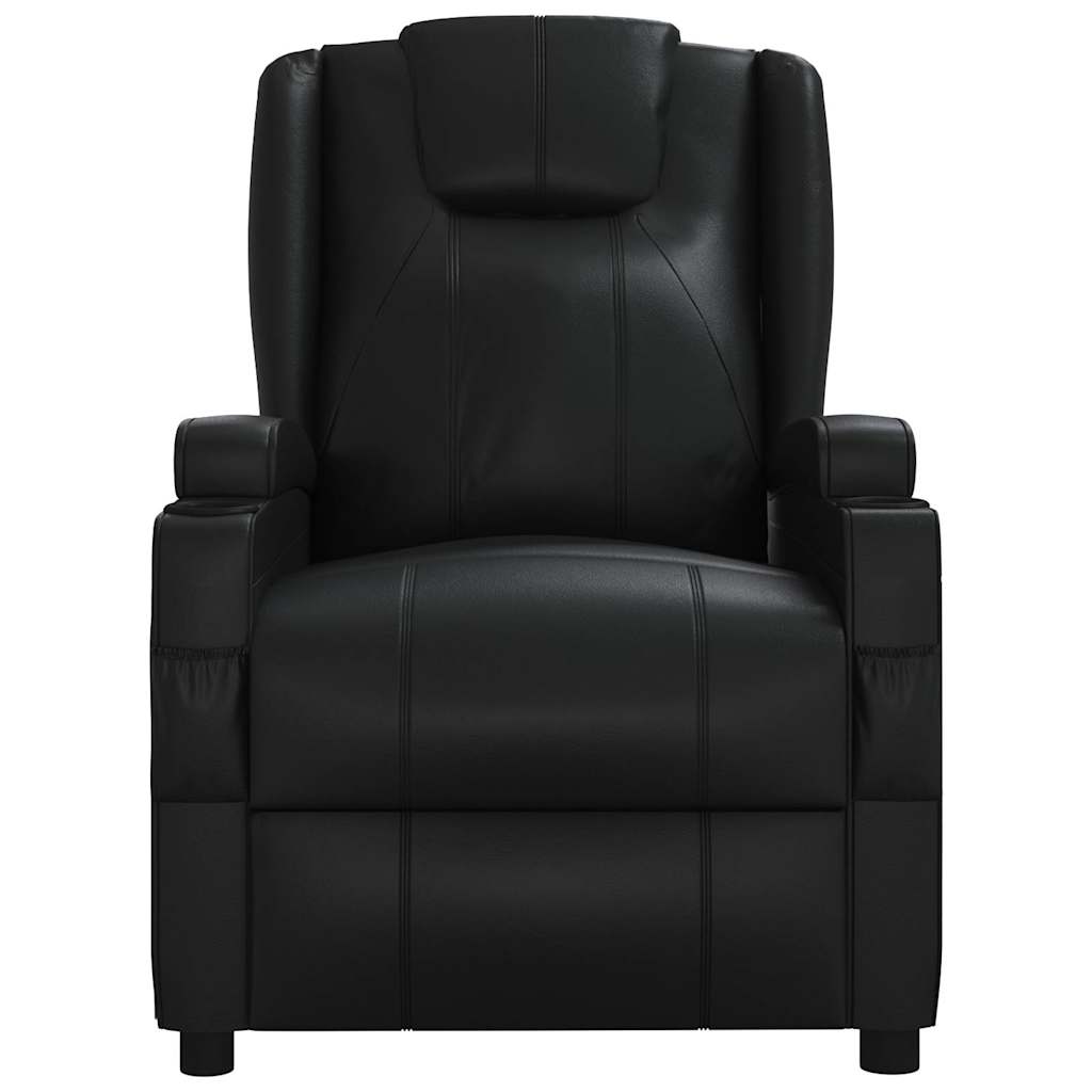 vidaXL Massage Chair Black Faux Leather