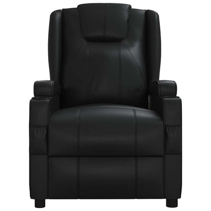 vidaXL Massage Chair Black Faux Leather