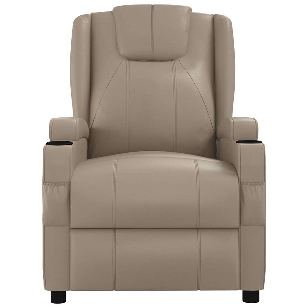 vidaXL Massage Chair Cappuccino Faux Leather