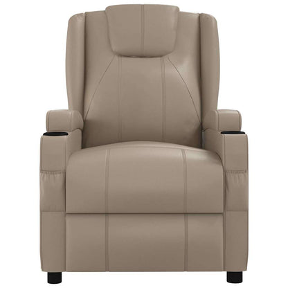 vidaXL Massage Chair Cappuccino Faux Leather
