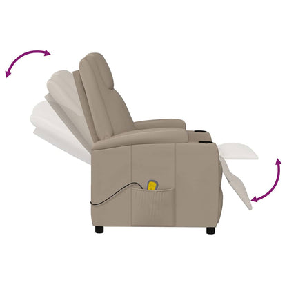 vidaXL Massage Chair Cappuccino Faux Leather
