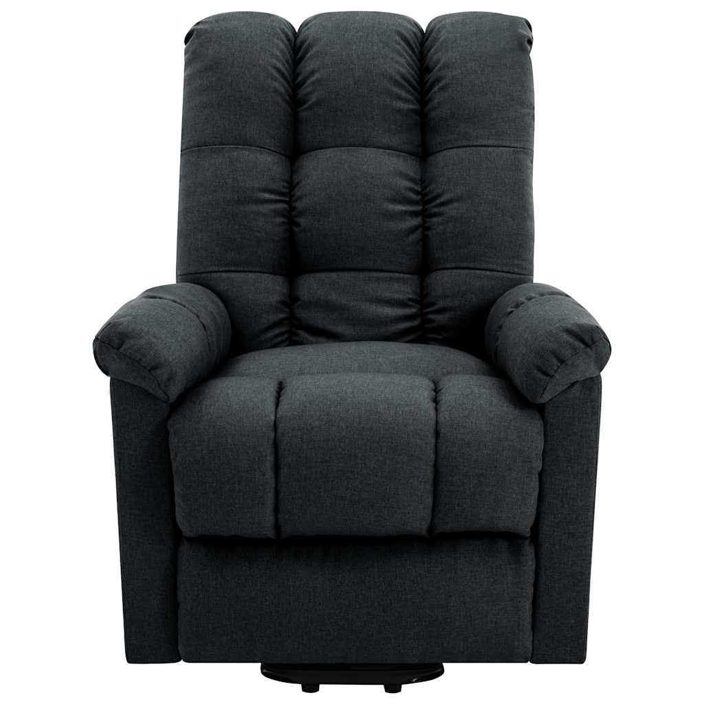 vidaXL Stand-up Massage Recliner Dark Grey Fabric