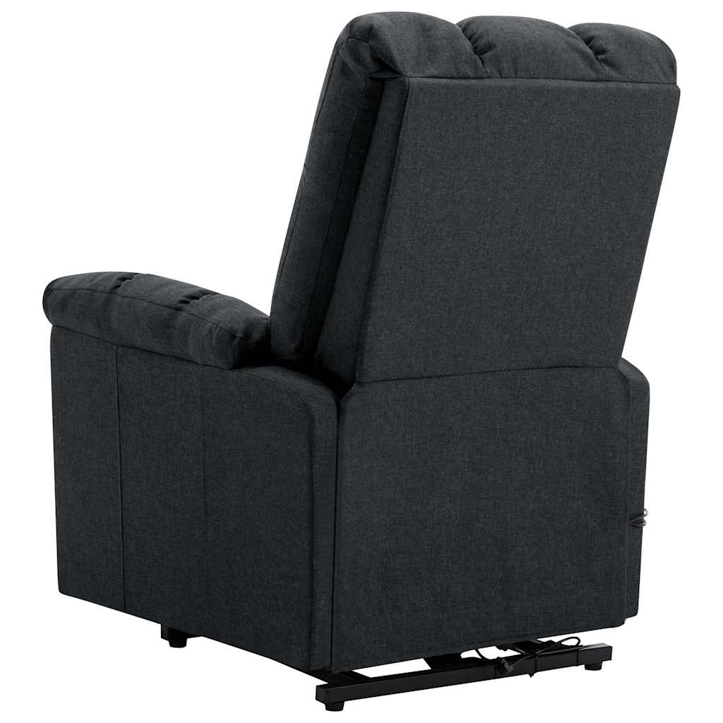 vidaXL Stand-up Massage Recliner Dark Grey Fabric
