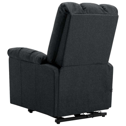 vidaXL Stand-up Massage Recliner Dark Grey Fabric