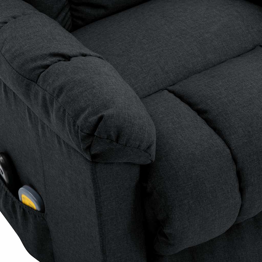 vidaXL Stand-up Massage Recliner Dark Grey Fabric