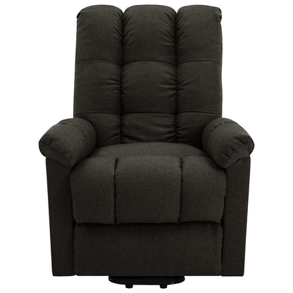 vidaXL Stand-up Massage Recliner Dark Brown Fabric