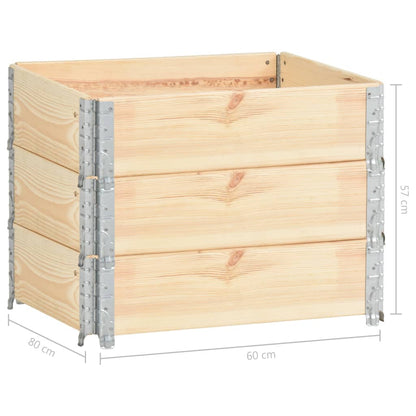 vidaXL Raised Beds 3 pcs 60x80 cm Solid Pine Wood (310049)