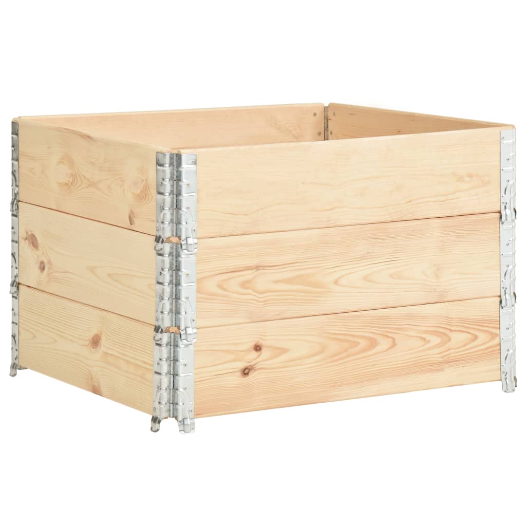 vidaXL Raised Beds 3 pcs 100x100 cm Solid Pine Wood