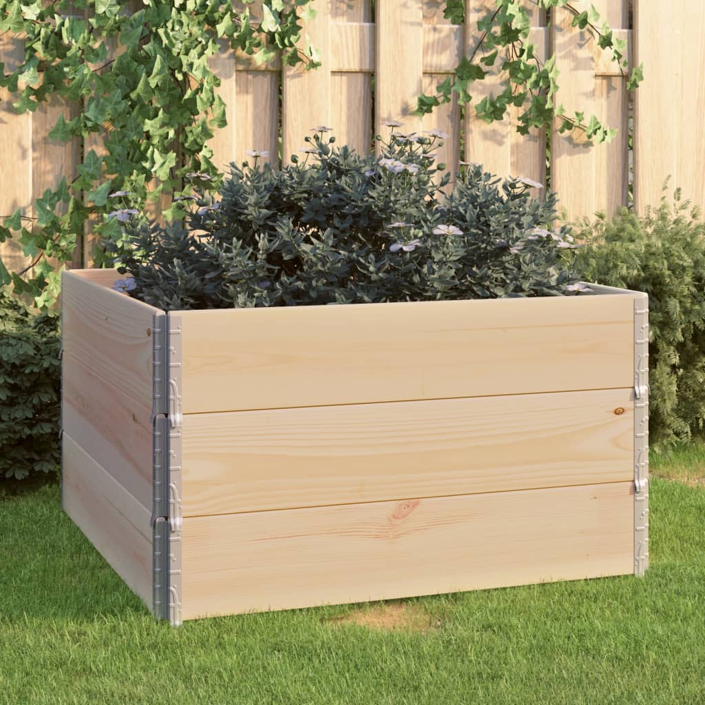 vidaXL Raised Beds 3 pcs 100x100 cm Solid Pine Wood