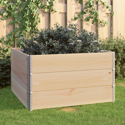 vidaXL Raised Beds 3 pcs 100x100 cm Solid Pine Wood