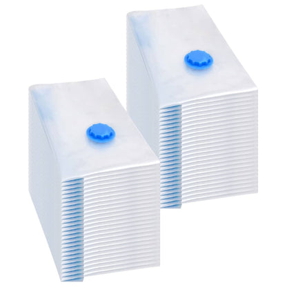 vidaXL Vacuum Travel Bag | Set of 50 | Transparent and Blue | Plastic