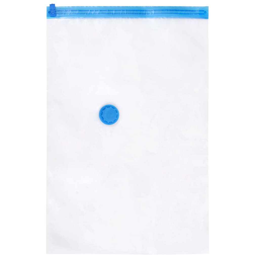 vidaXL Vacuum Travel Bag | Set of 50 | Transparent and Blue | Plastic
