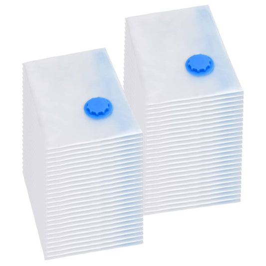 vidaXL Vacuum Travel Bag | Set of 50 | Transparent and blue | Plastic | Large