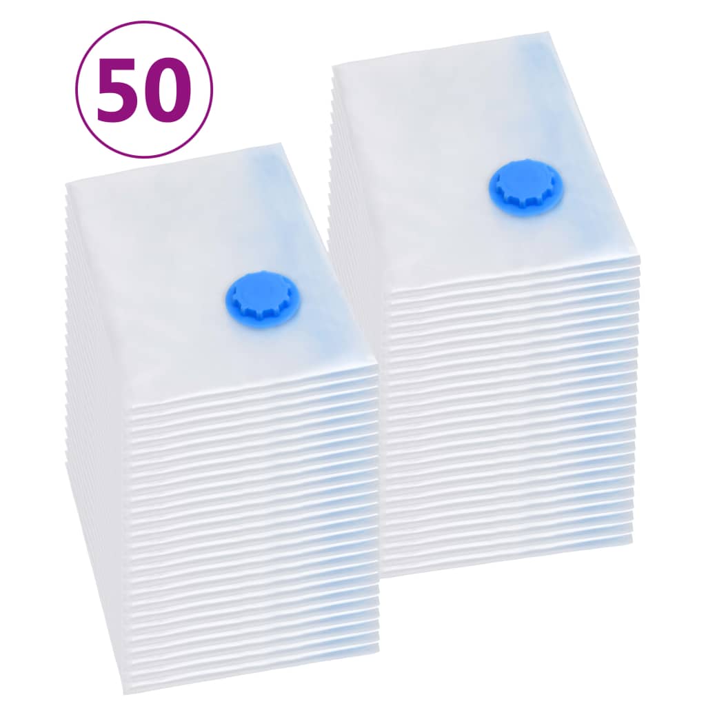 vidaXL Vacuum Travel Storage Bags Clothing Bags 120x70 cm 50 pcs