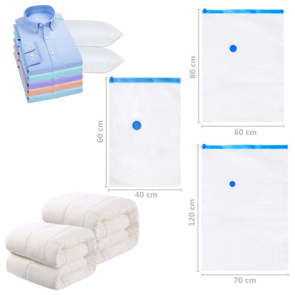 vidaXL Vacuum Travel Storage Bags Clothing Bags 120x70 cm 50 pcs