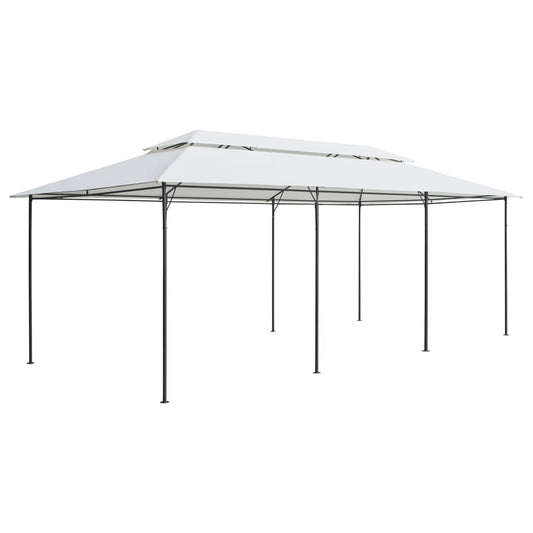 vidaXL Gazebo | White | Tubular steel | Large | UV-resistant materials | Gazebo
