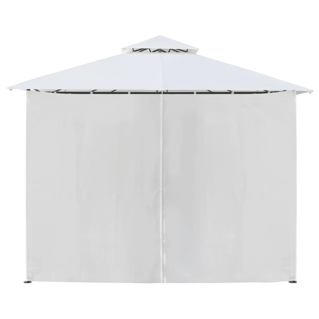 vidaXL Gazebo with Curtains 600x298x270 cm White 180g/m²